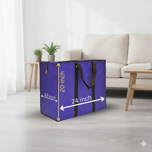 Storage Bag - Blue - Size 24*20 + 12 120 GSM - Non Woven